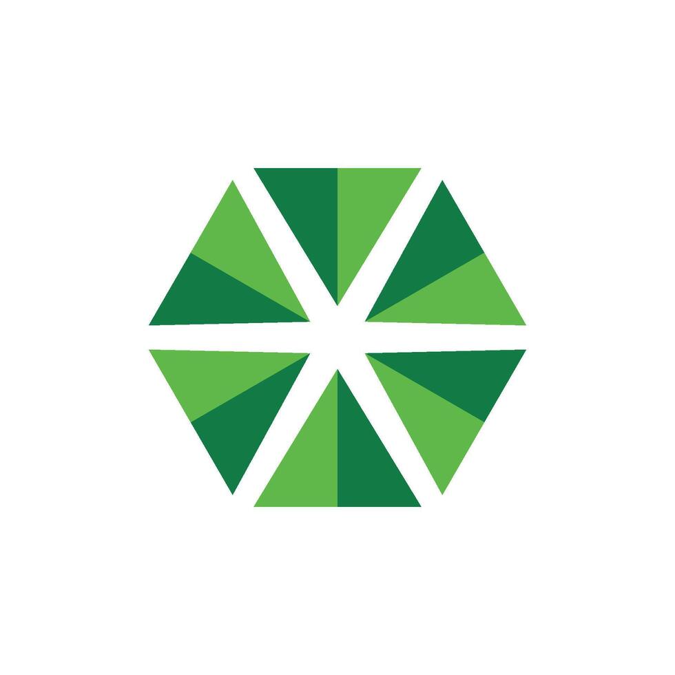 Green Hexagon Star Illustration Design. EPS 10. vector