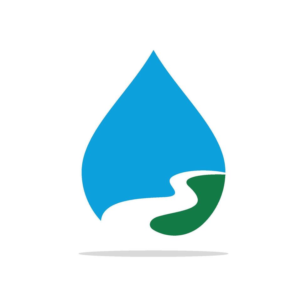 Creek River in the Droplet Illustration Design. EPS 10. vector