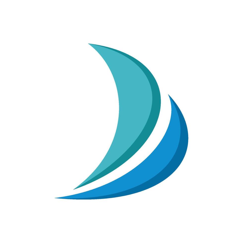 Abstract Blue Wave Swoosh Logo Template Illustration Design. EPS 10. vector