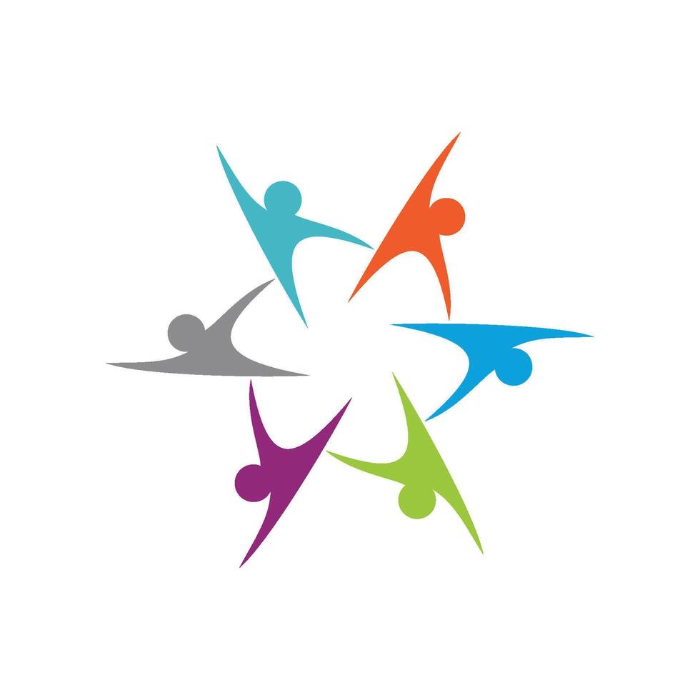 Colorful Friendship, Partnership, Relationship Logo Template Illustration Design. EPS 10. vector