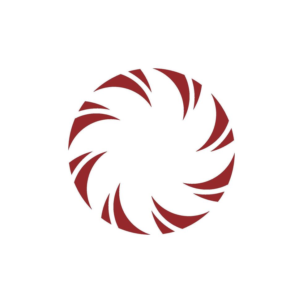 Red Circle swoosh star logo Illustration Design. EPS 10. vector