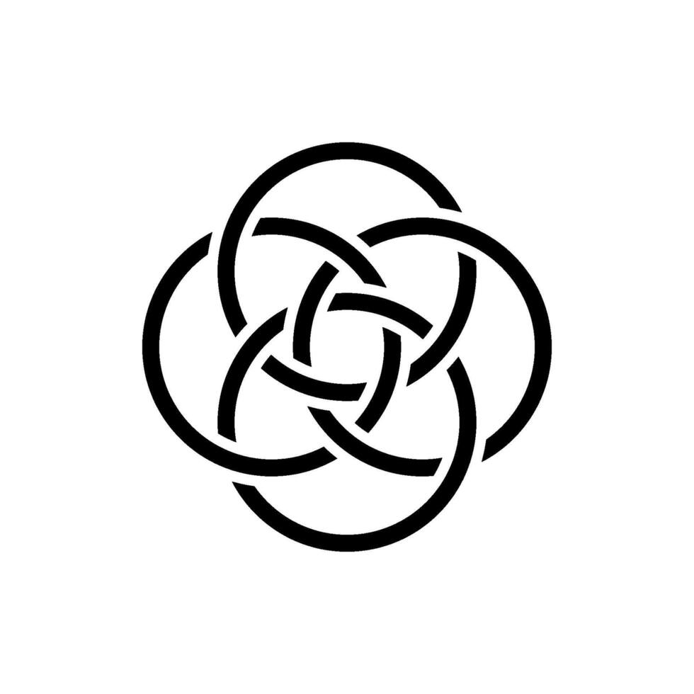 Celtic Knot Circle Flower Logo Template Illustration Design. EPS 10. vector