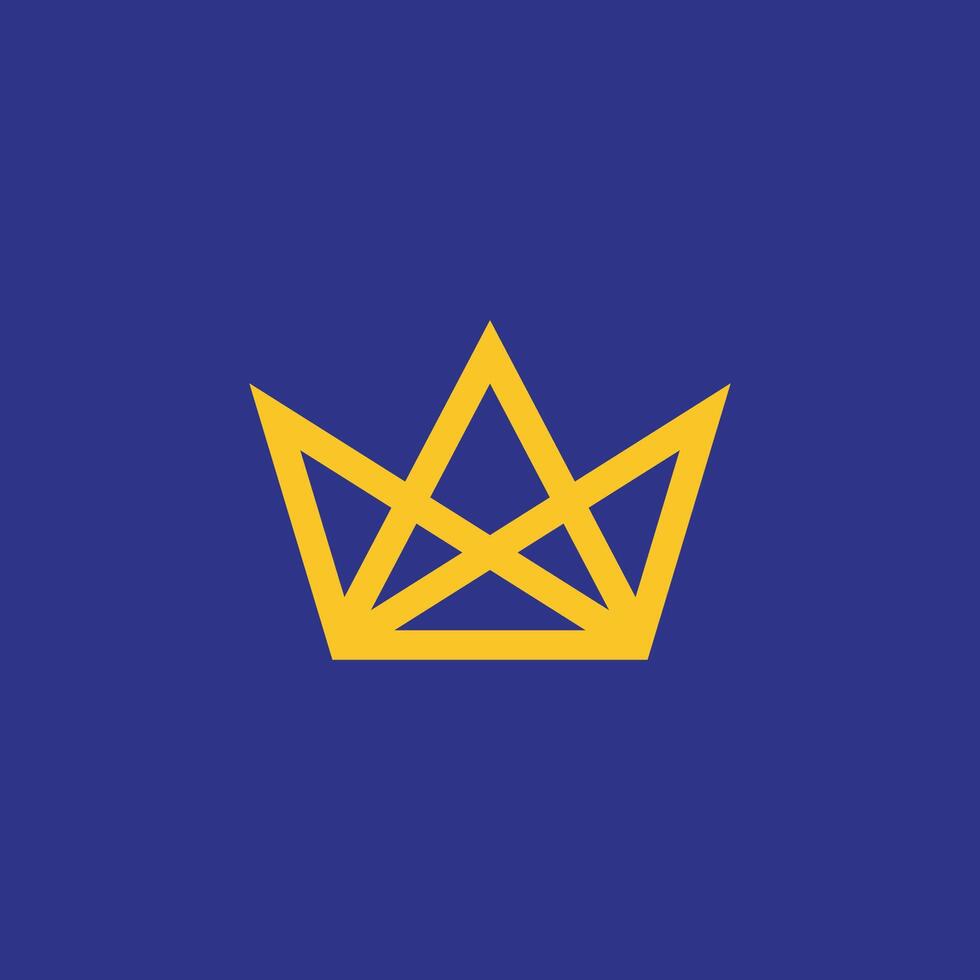 Yellow Crown Logo Template Illustration Design. EPS 10. vector