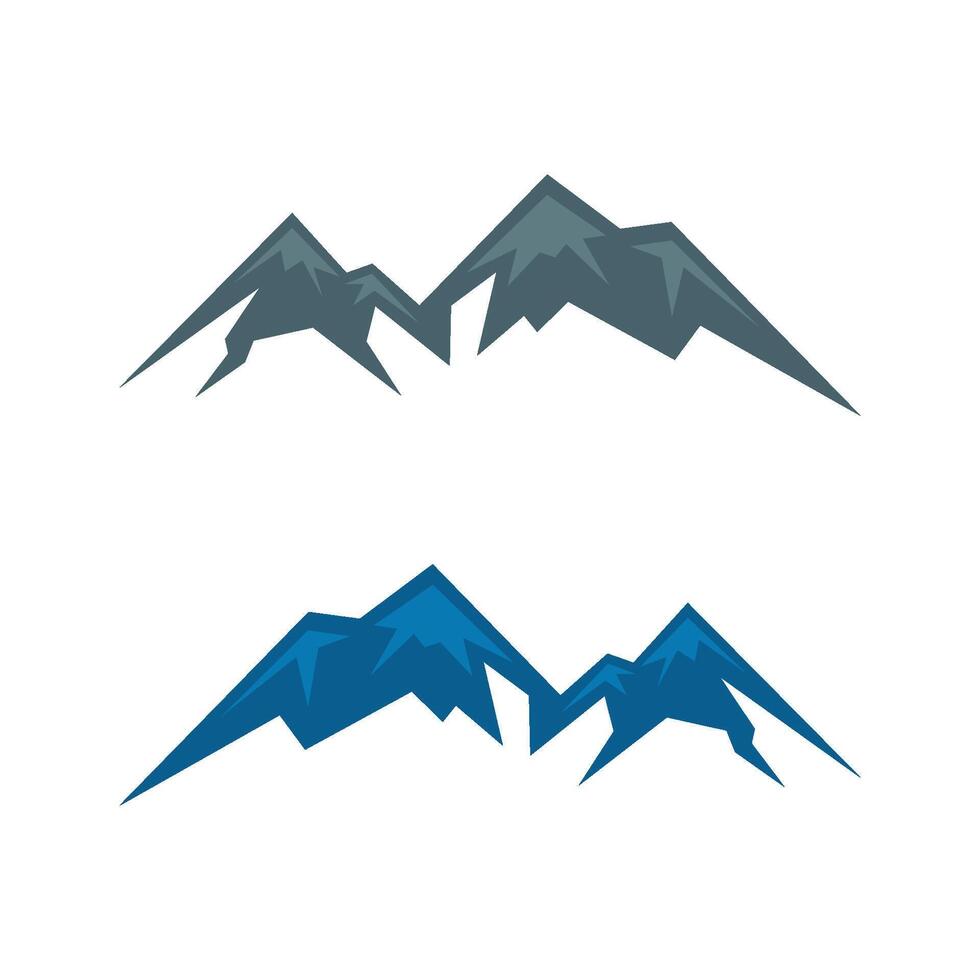 Set Simple Mountain Logo Template Illustration Design. EPS 10. vector