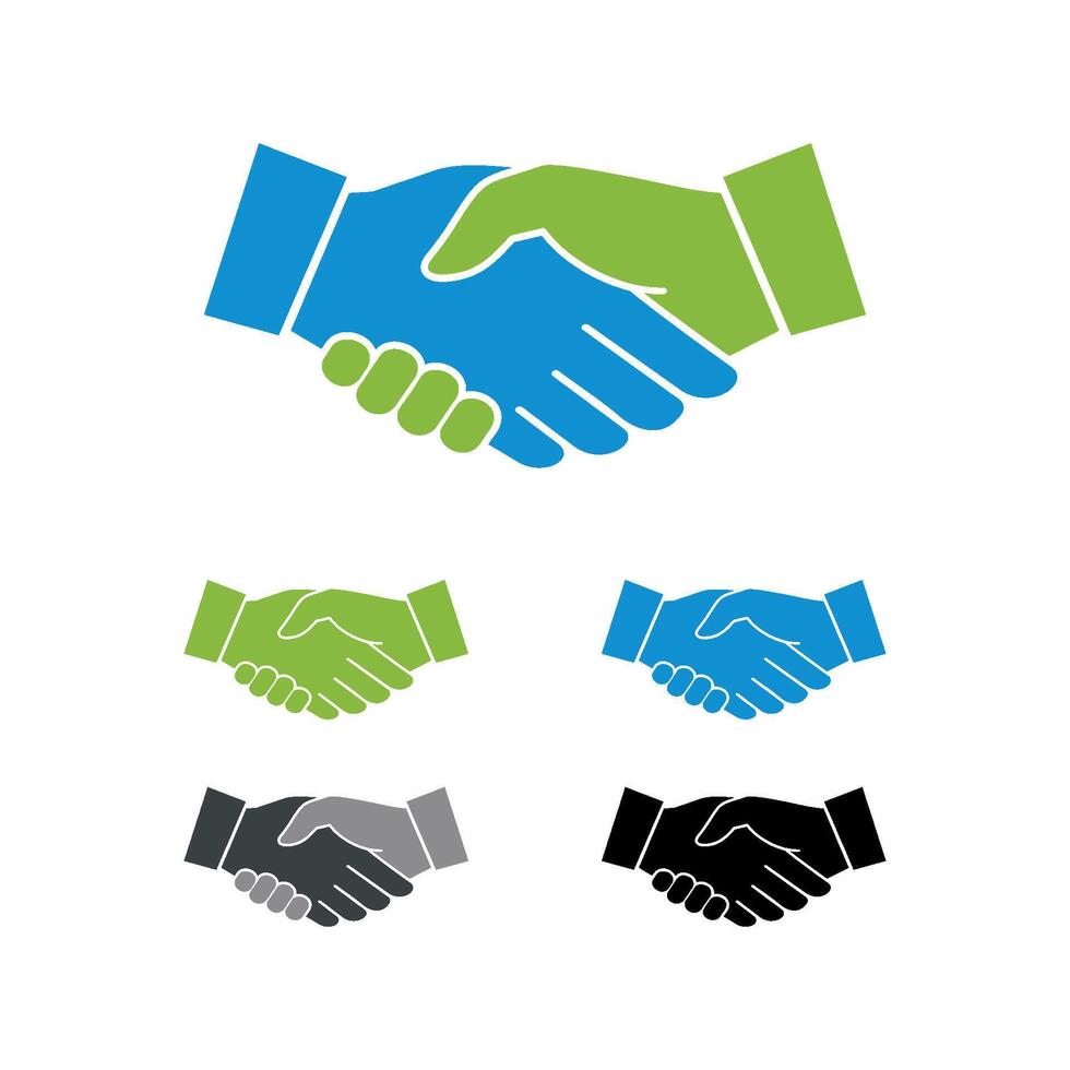 set Handshake Logo Template Illustration Design. EPS 10. vector