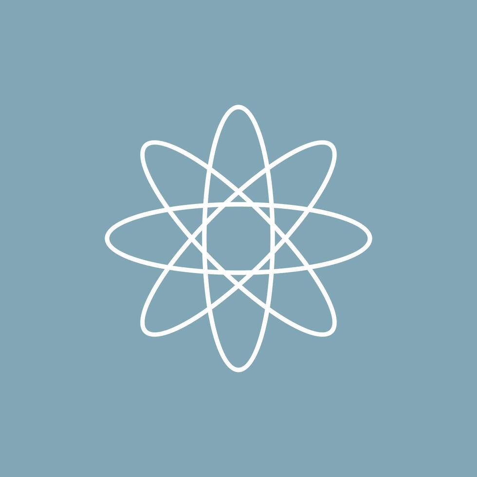 Nucleus Line chemical icon Illustration Design. EPS 10. vector