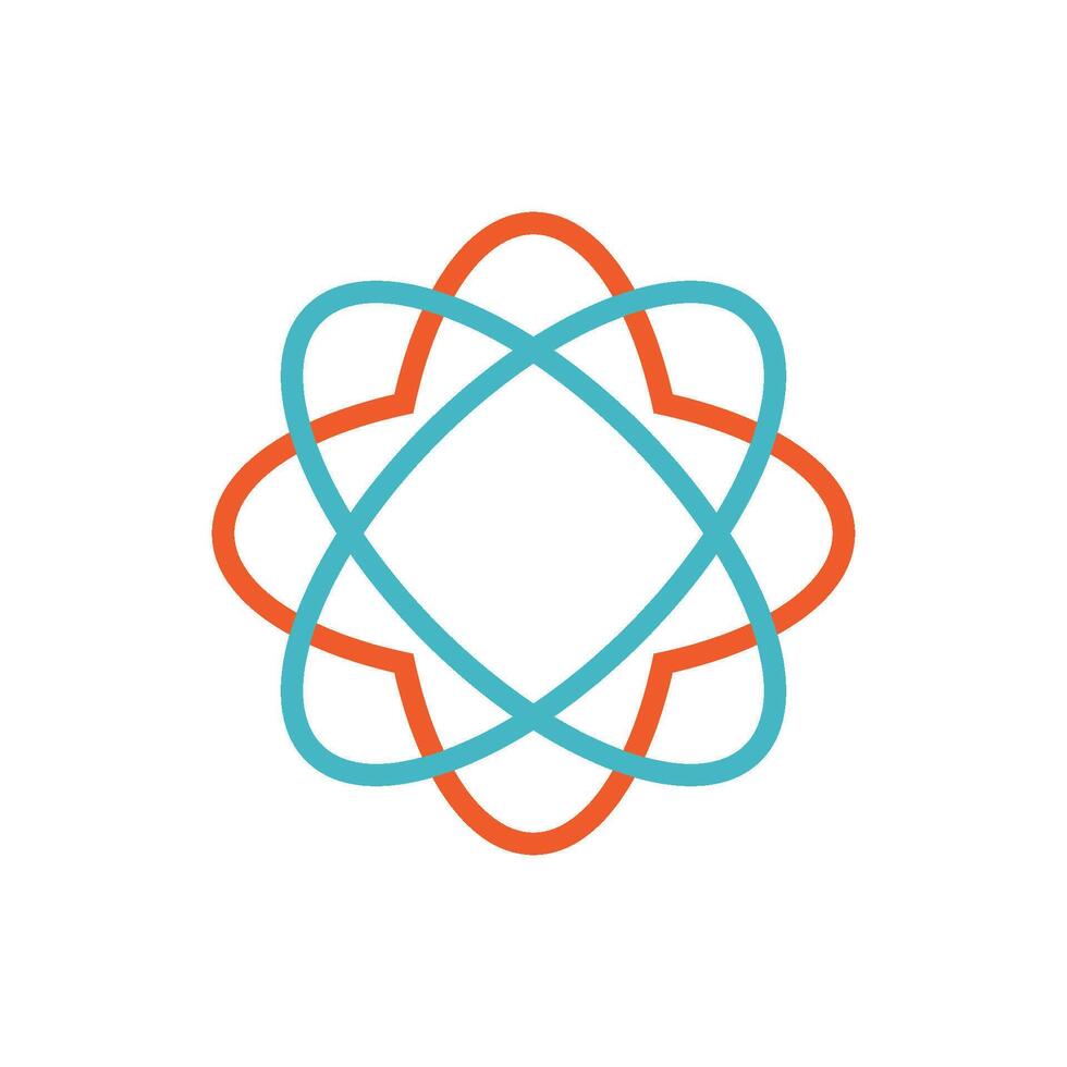 Neutron flower icon logo template Illustration Design. EPS 10. vector