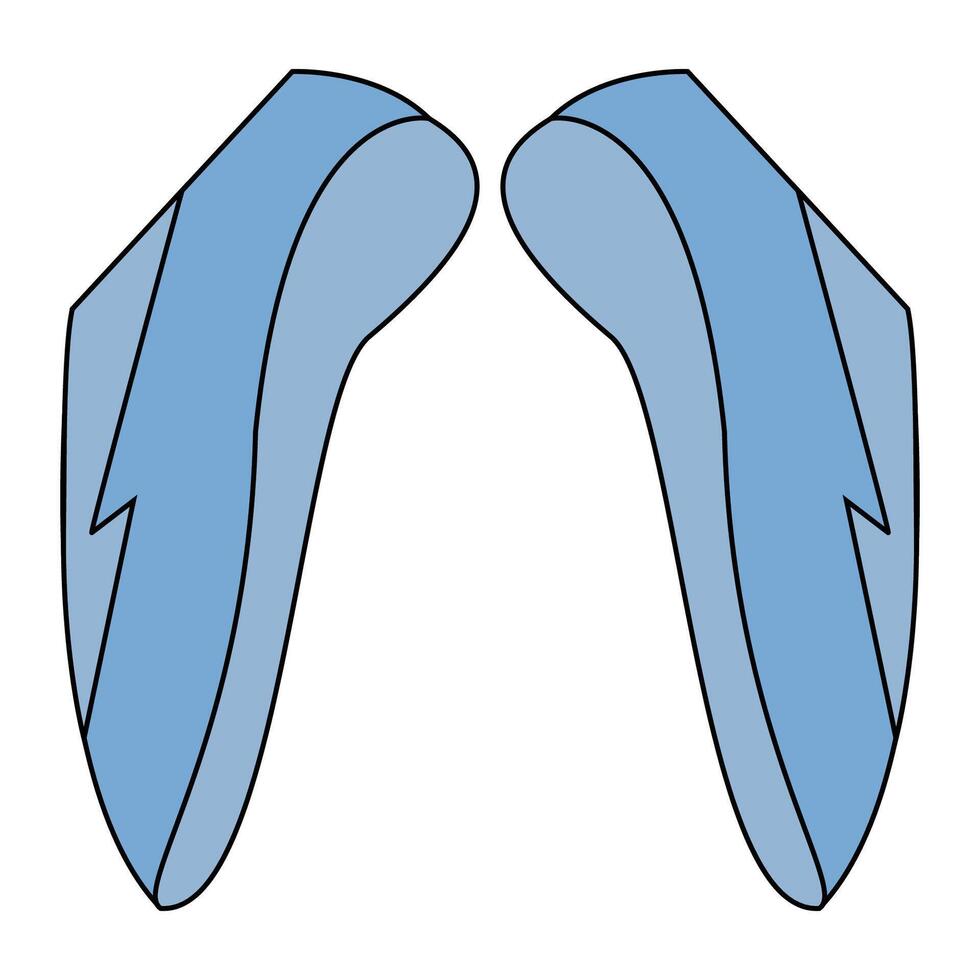 Pair of elegant blue high-heeled shoes. illustration. vector