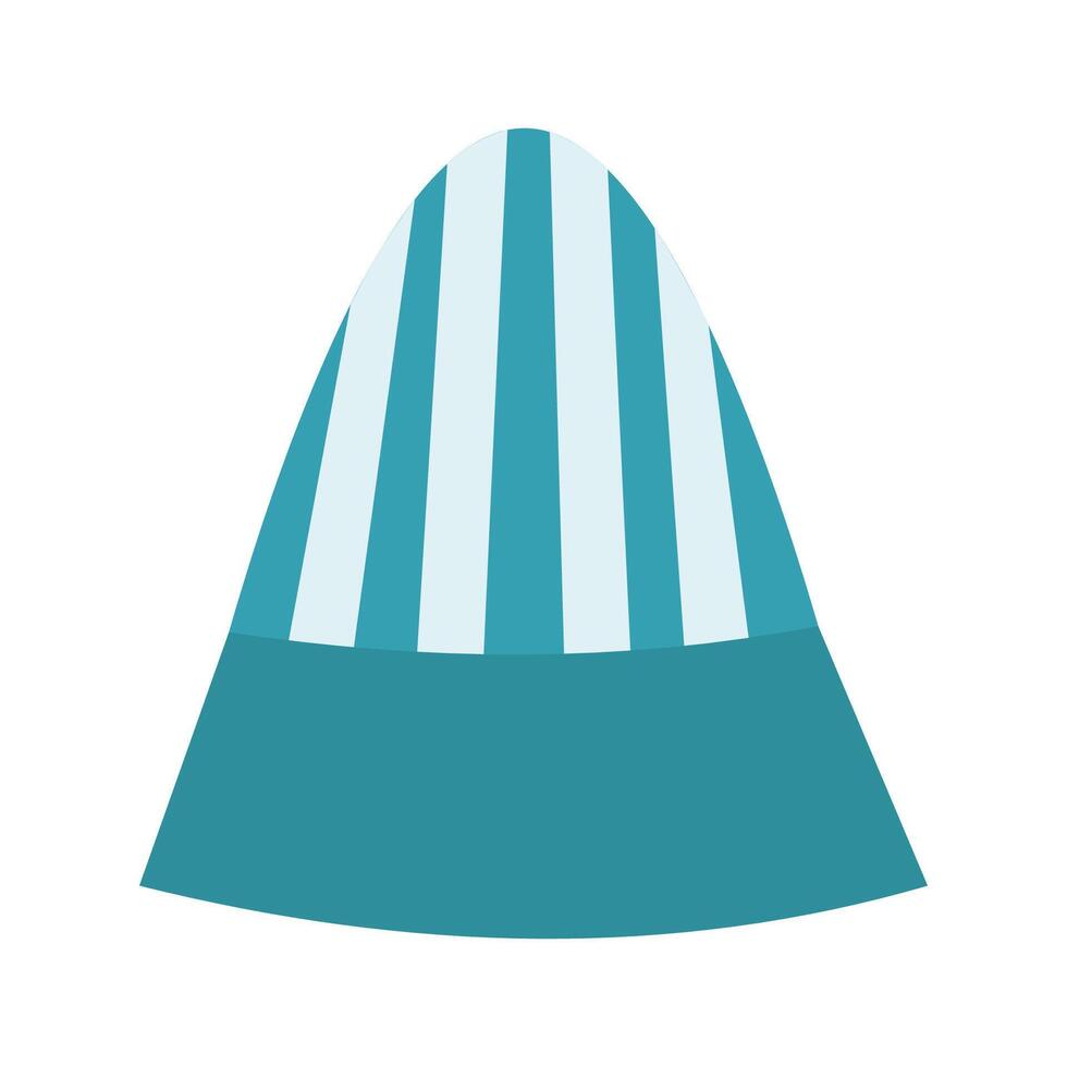 illustration of a teal-striped winter hat, featuring clean lines and modern design, ideal for cold weather or fashion-related graphics. vector