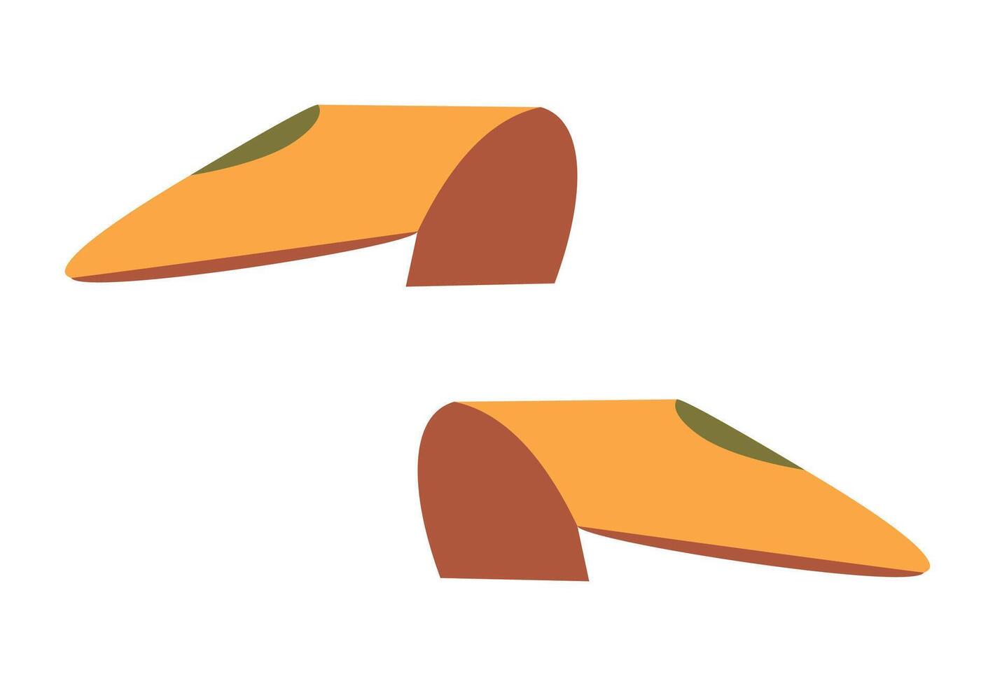 illustration of abstract orange shoes with a modern style. vector