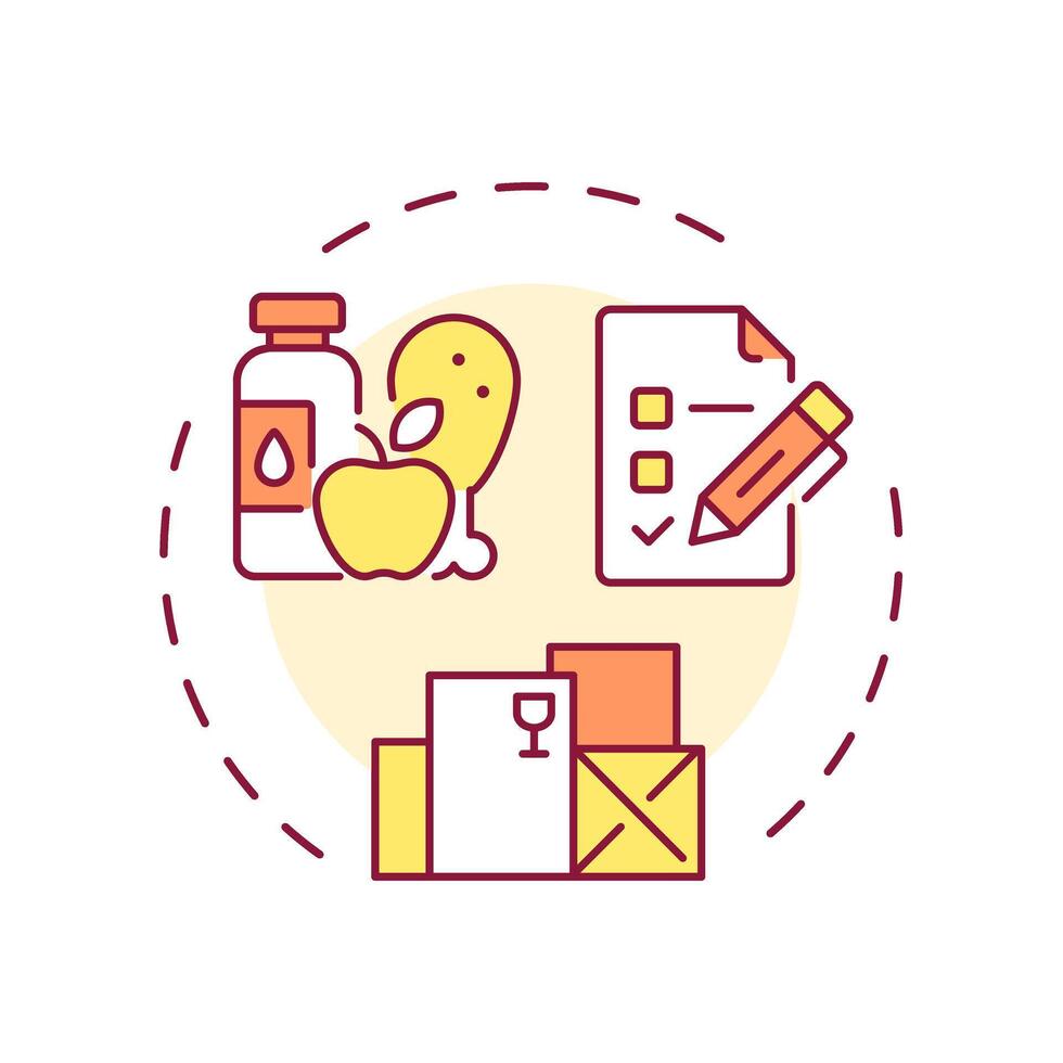 Yield management multi color concept icon. Effective financial strategy. Restaurant business development. Round shape line illustration. Abstract idea. Graphic design. Easy to use in presentation vector