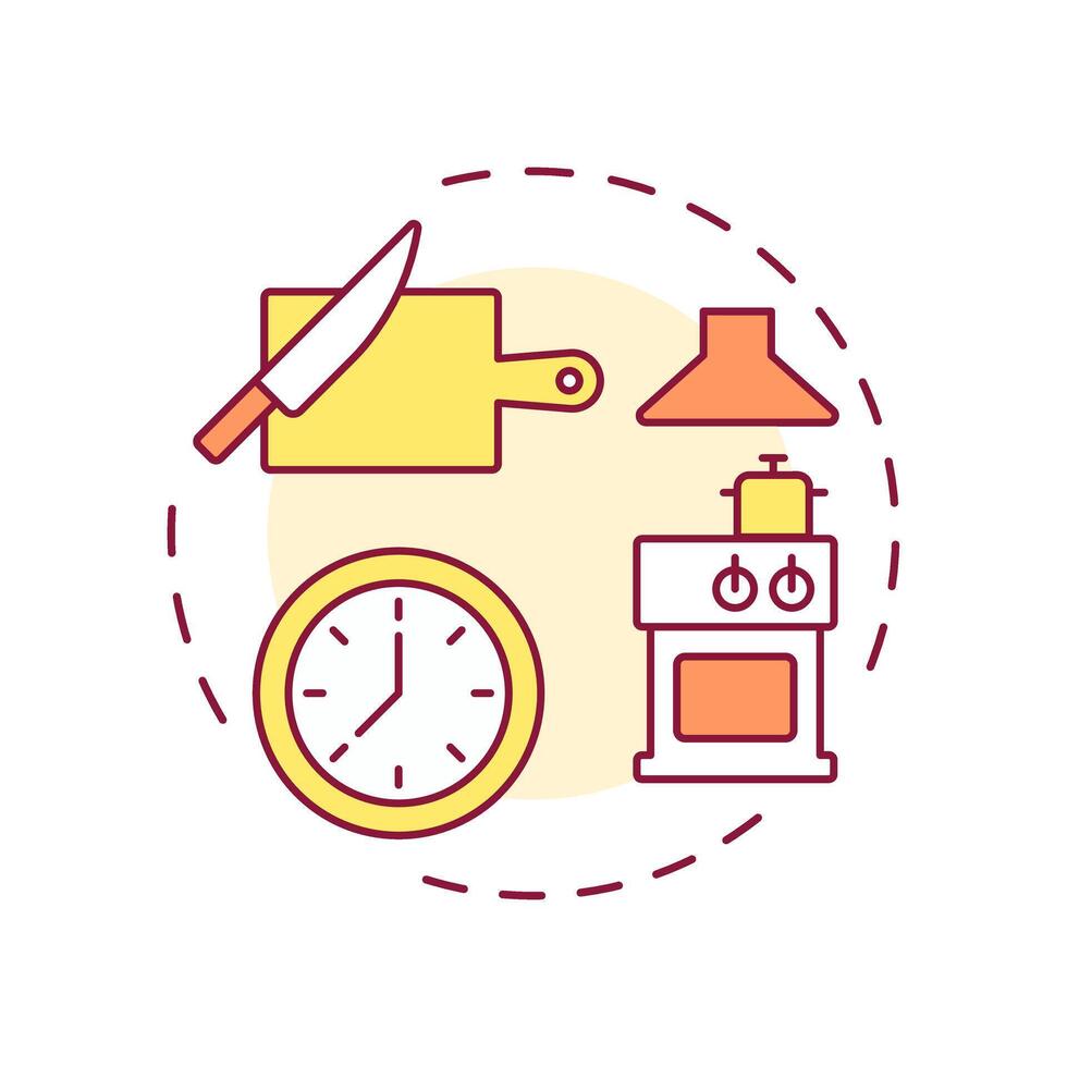 Restaurant startup costs multi color concept icon. Financial strategy. Operational expenses. Round shape line illustration. Abstract idea. Graphic design. Easy to use in promotional material vector