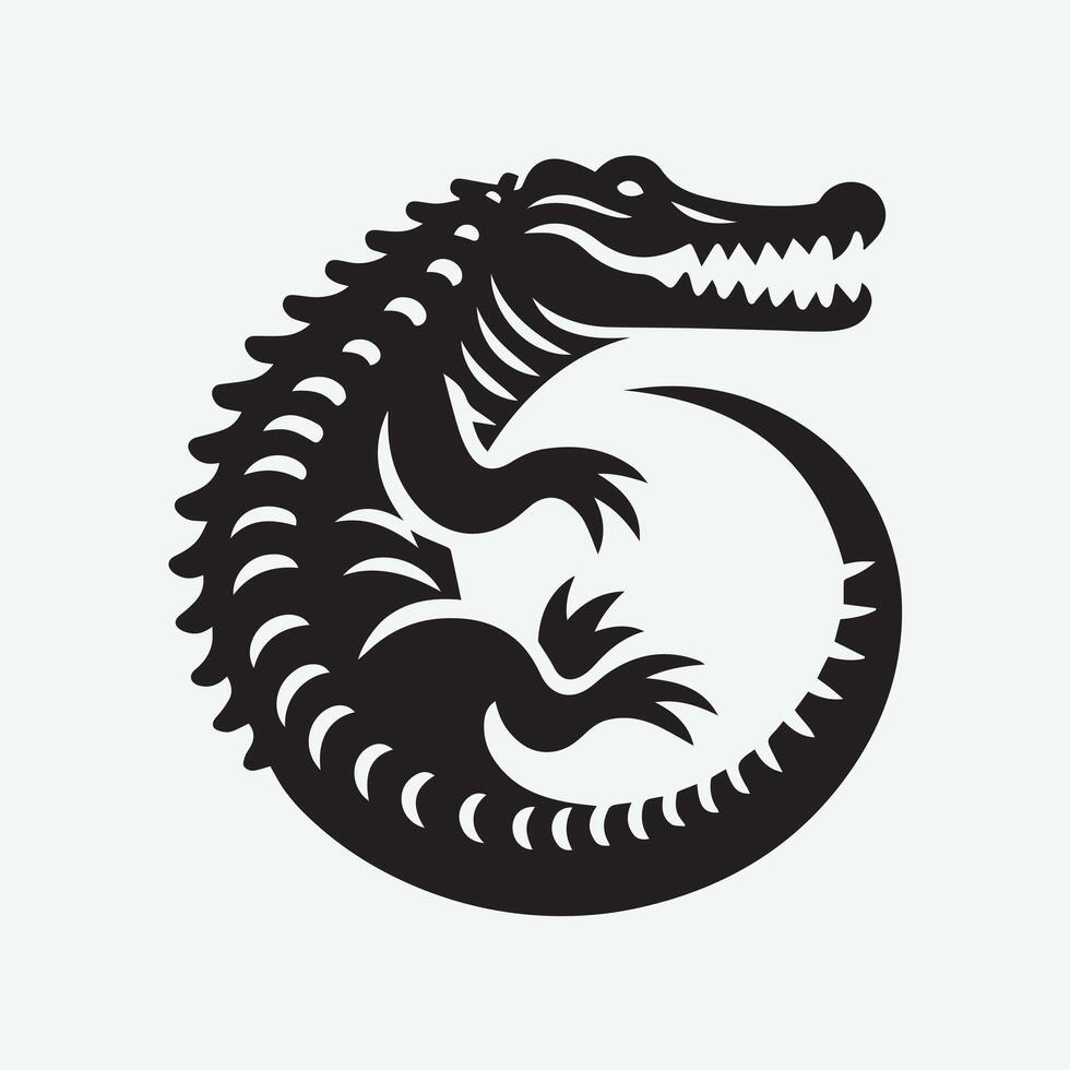 Illustration of a Powerful Crocodile vector