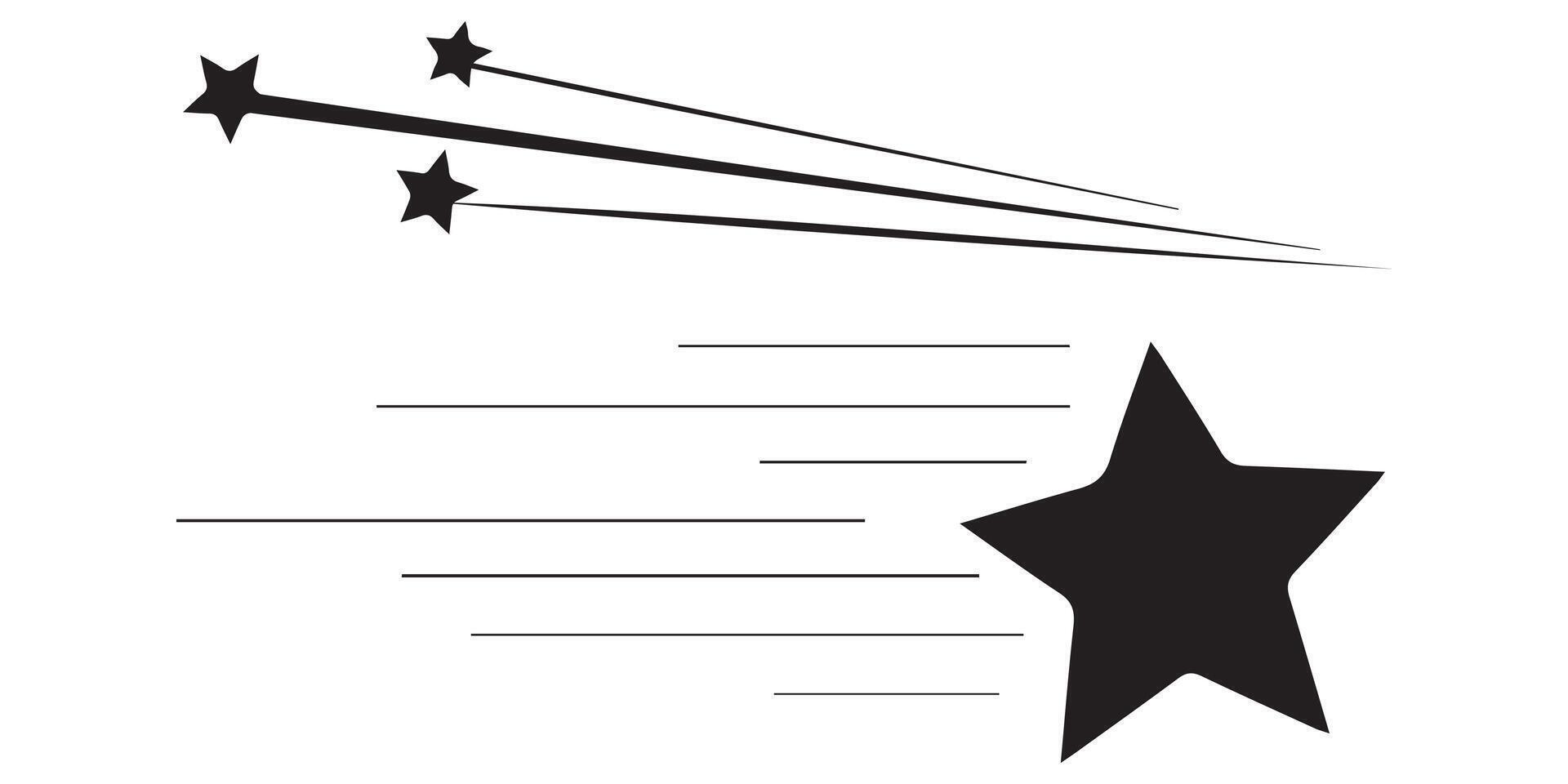 Shooting Stars Icons Falling Stars with Comet Tails vector
