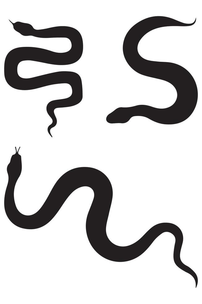 funny Snake Silhouette vector