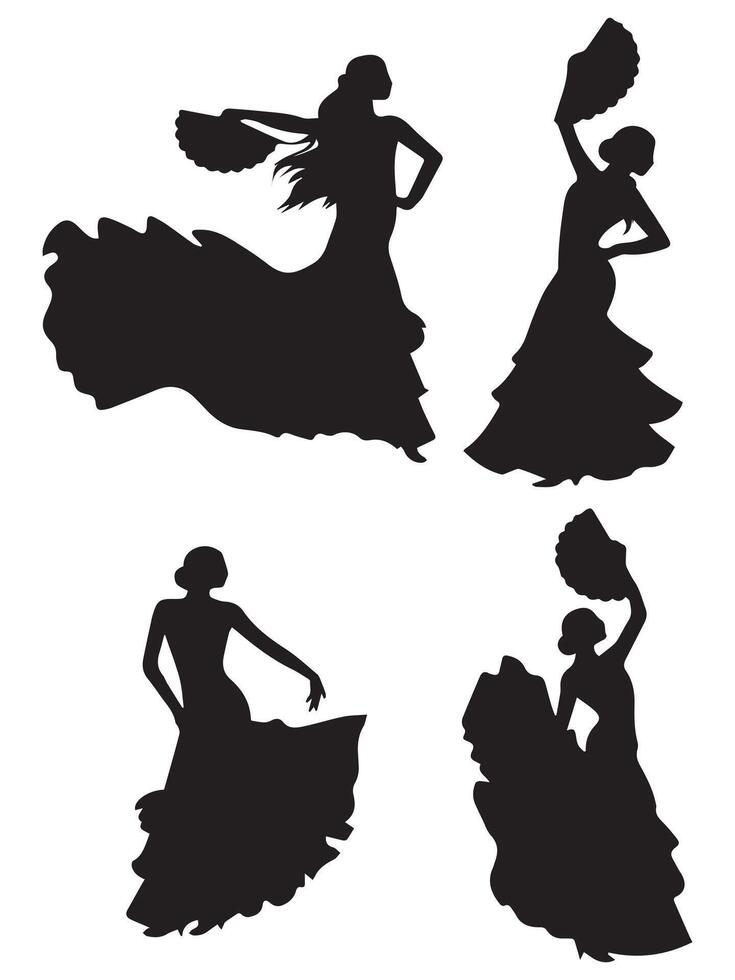 Flamenco Dancer Silhouette vector