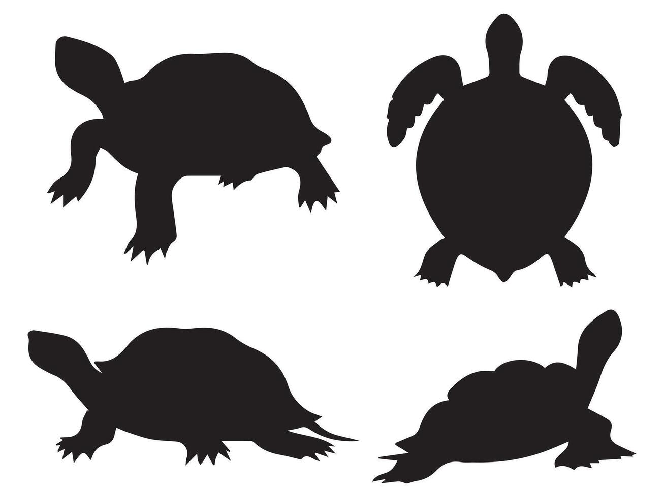 Turtle Silhouette Design vector