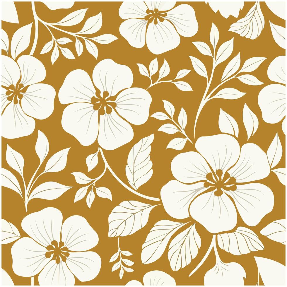 Seamless Wild Roses Floral Pattern vector