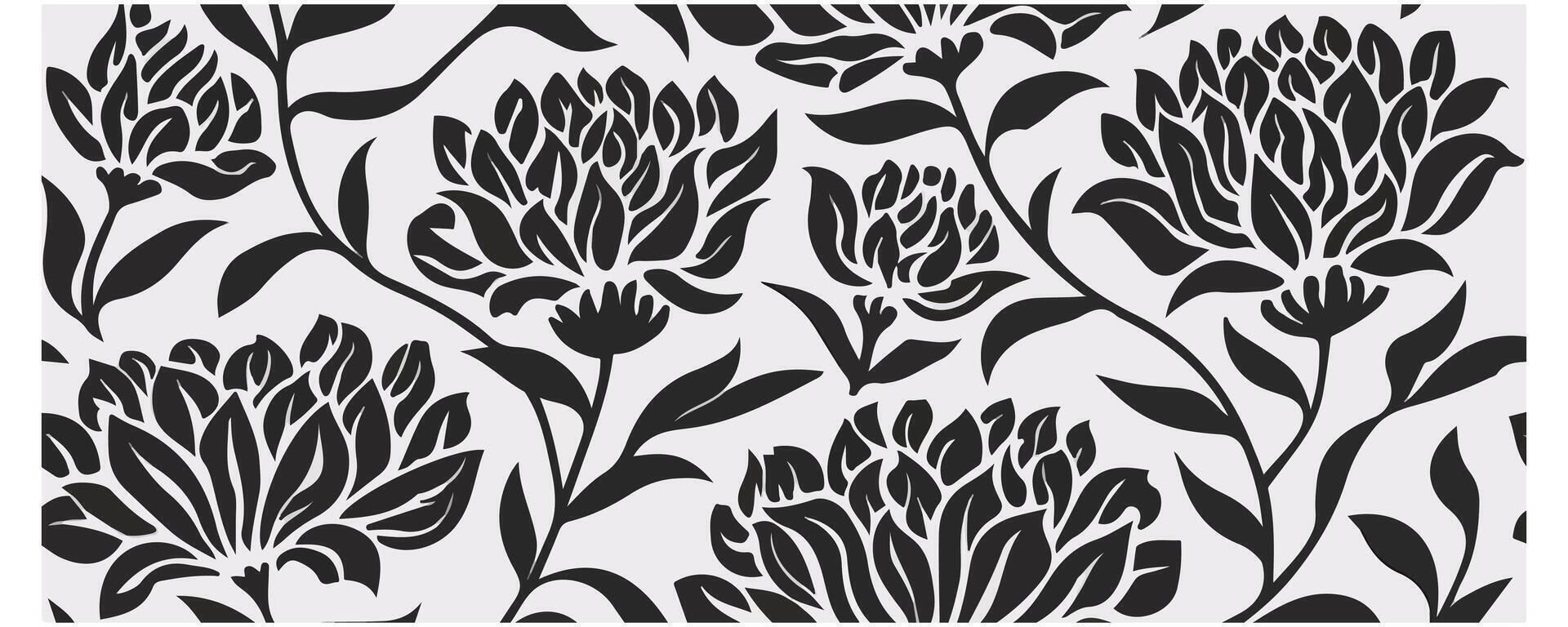 Geometric Floral Leaf Seamless Pattern vector