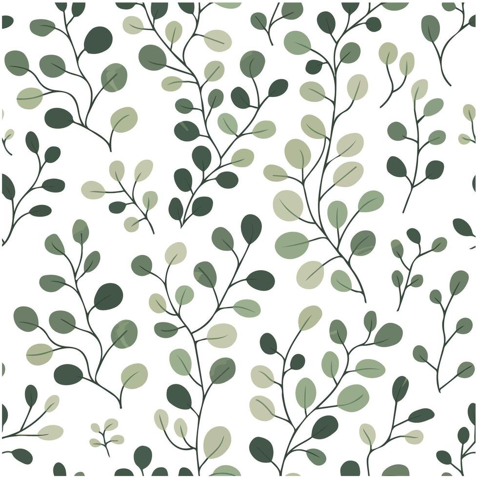 Seamless Leaf Pattern Simple and Elegant Design vector