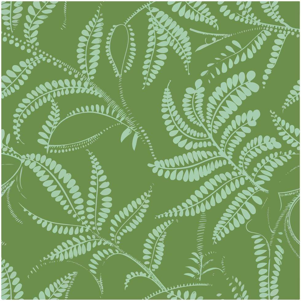 Abstract Botanical Seamless Pattern with Dotted Leaf Silhouettes vector