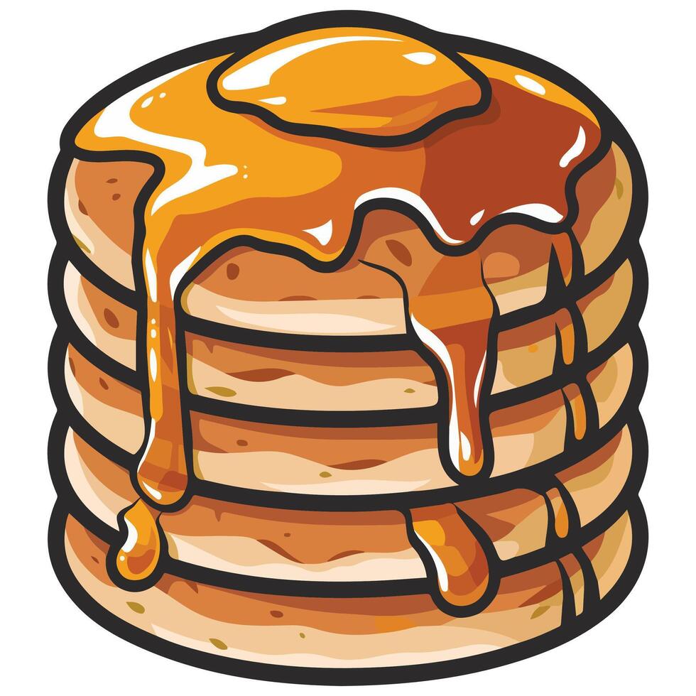 Fluffy Pancakes A Classic Breakfast Delight vector