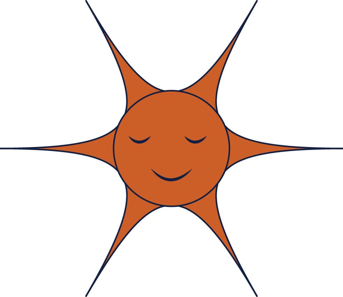 Beach Element with Cartoon Design. vector