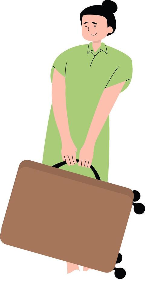 Traveler People Character with Cartoon Design vector