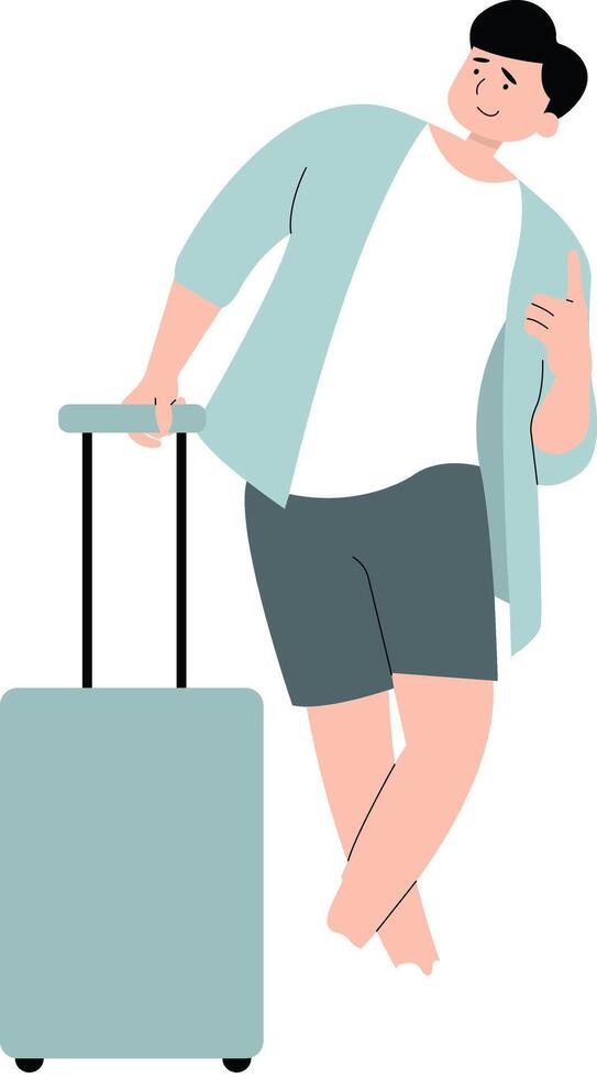 Traveler People Character on White Background vector