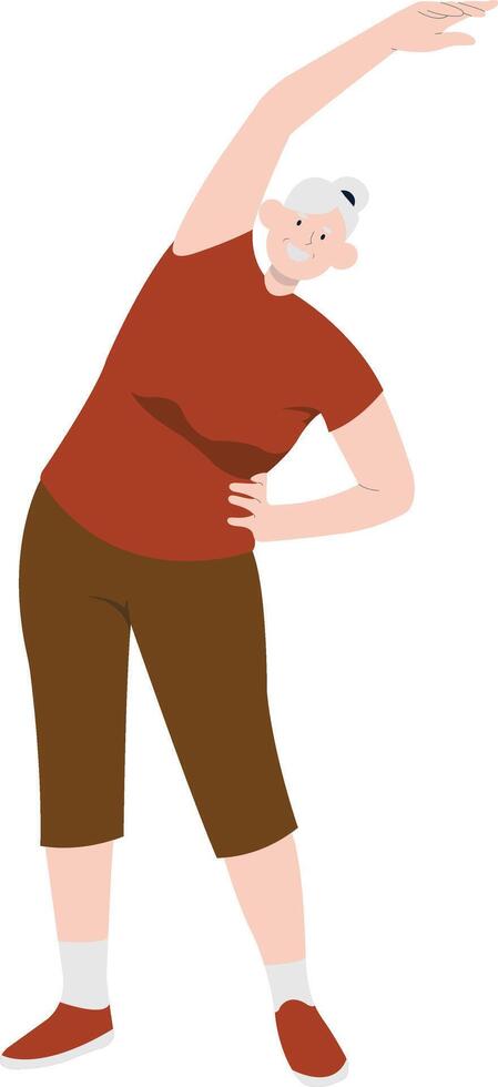 Illustration of Activities Sport Old People with Cartoon Design vector
