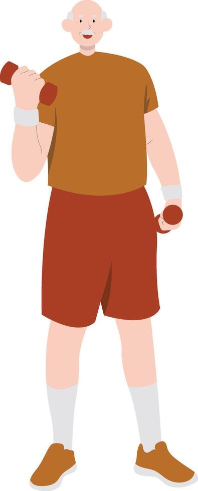 Illustration of Activities Sport Old People on White Background vector