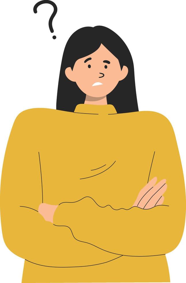 Illustration of Person Puzzled with Cartoon Design vector
