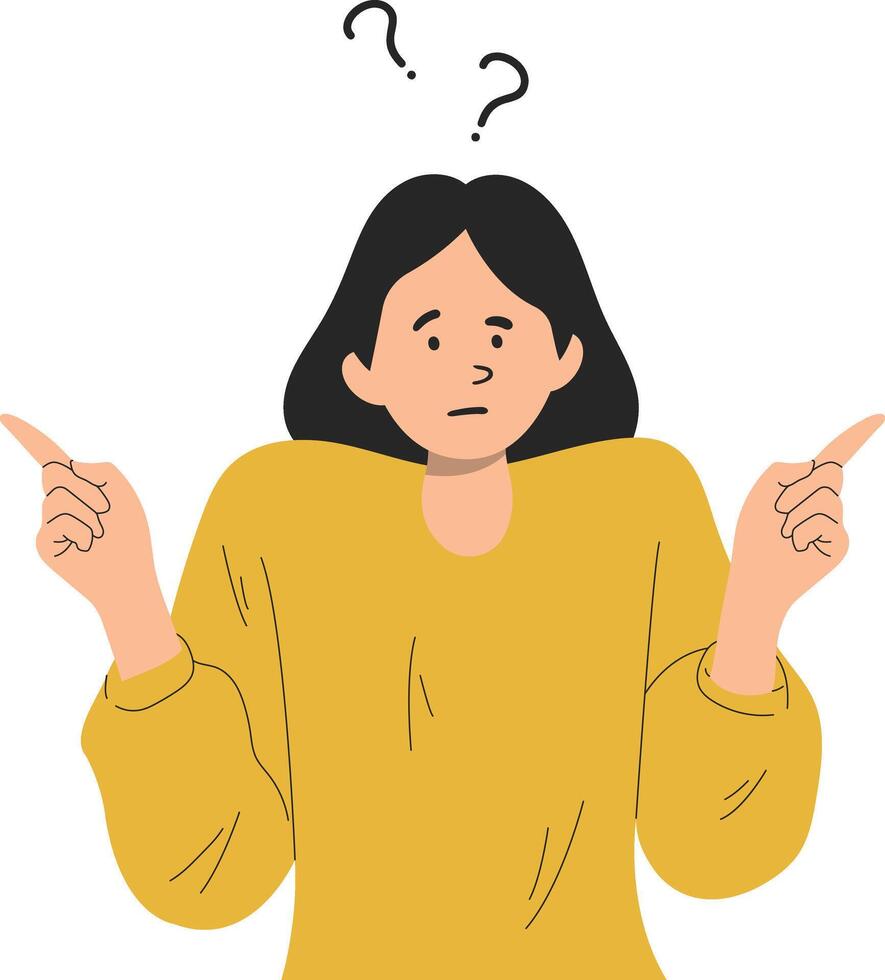 Illustration of Person Puzzled with Cartoon Design. vector