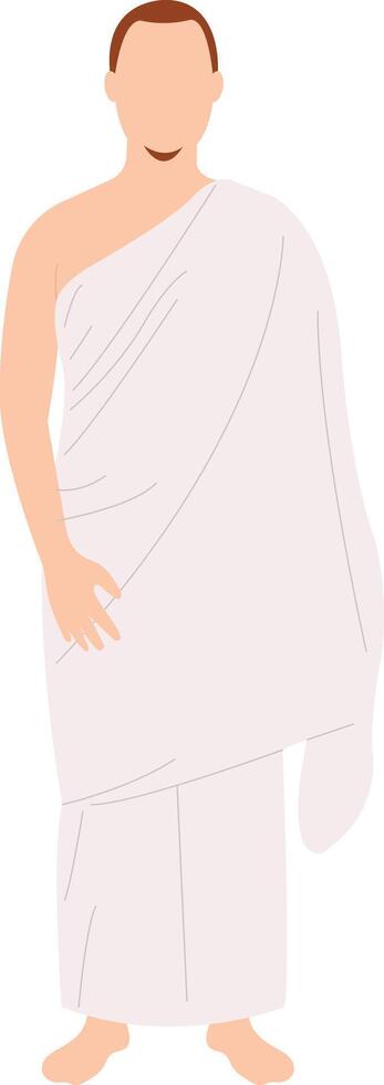 Illustration of Hajj Pilgrims. vector
