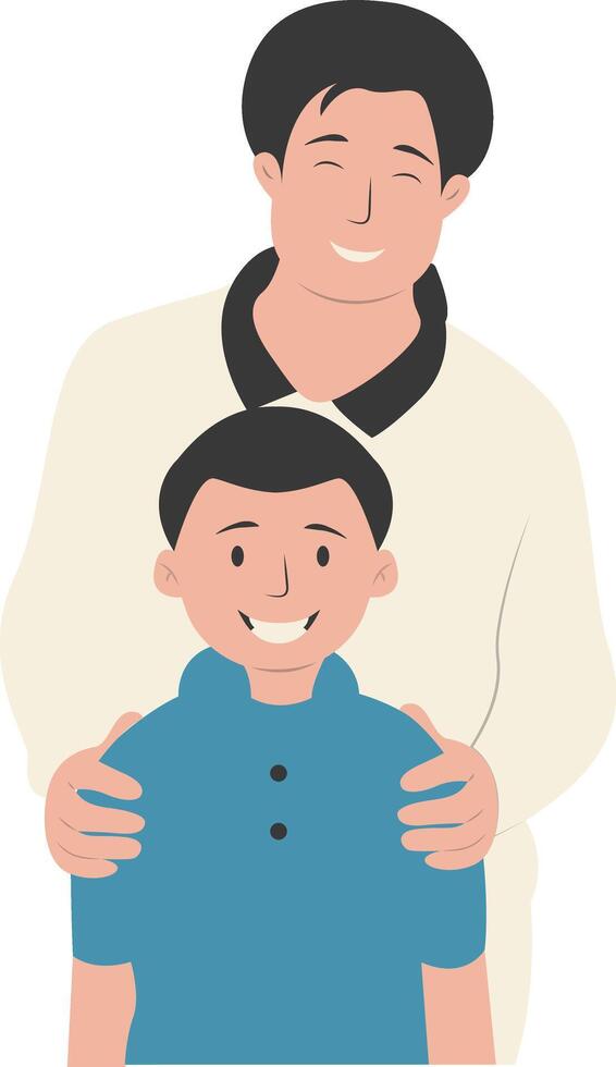 Father and Son Character. vector