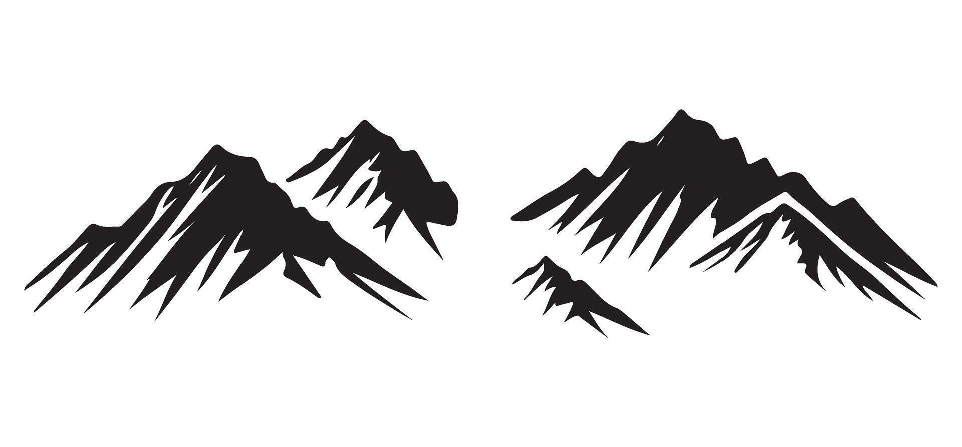 Majestic Mountain Silhouette Illustration for Adventure Design vector