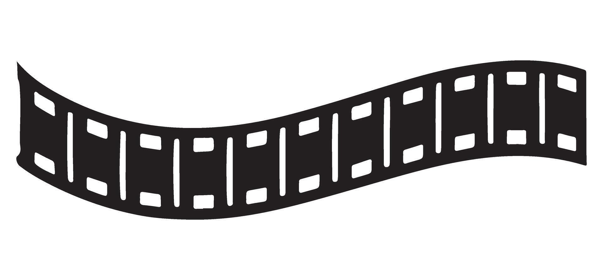 Film strip silhouette illustration drawing graphic design element vector