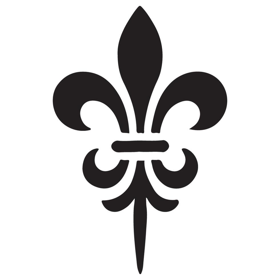 Fleur De Lis Silhouette Graphic for Louisiana Symbol vector