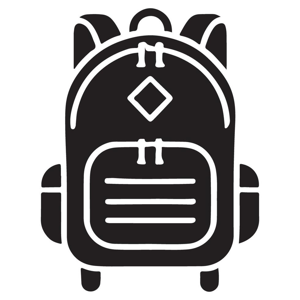 School Backpack Silhouette Image for Education Related Graphics vector