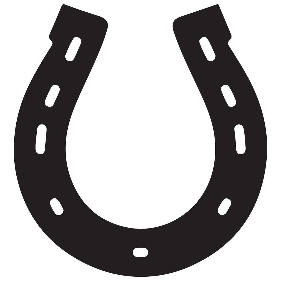 Horseshoe Silhouette Image Symbol Luck Good Fortune vector