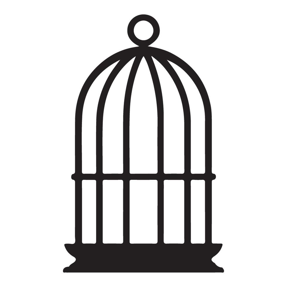 Simple Birdcage Silhouette Illustration Graphic Icon Design vector