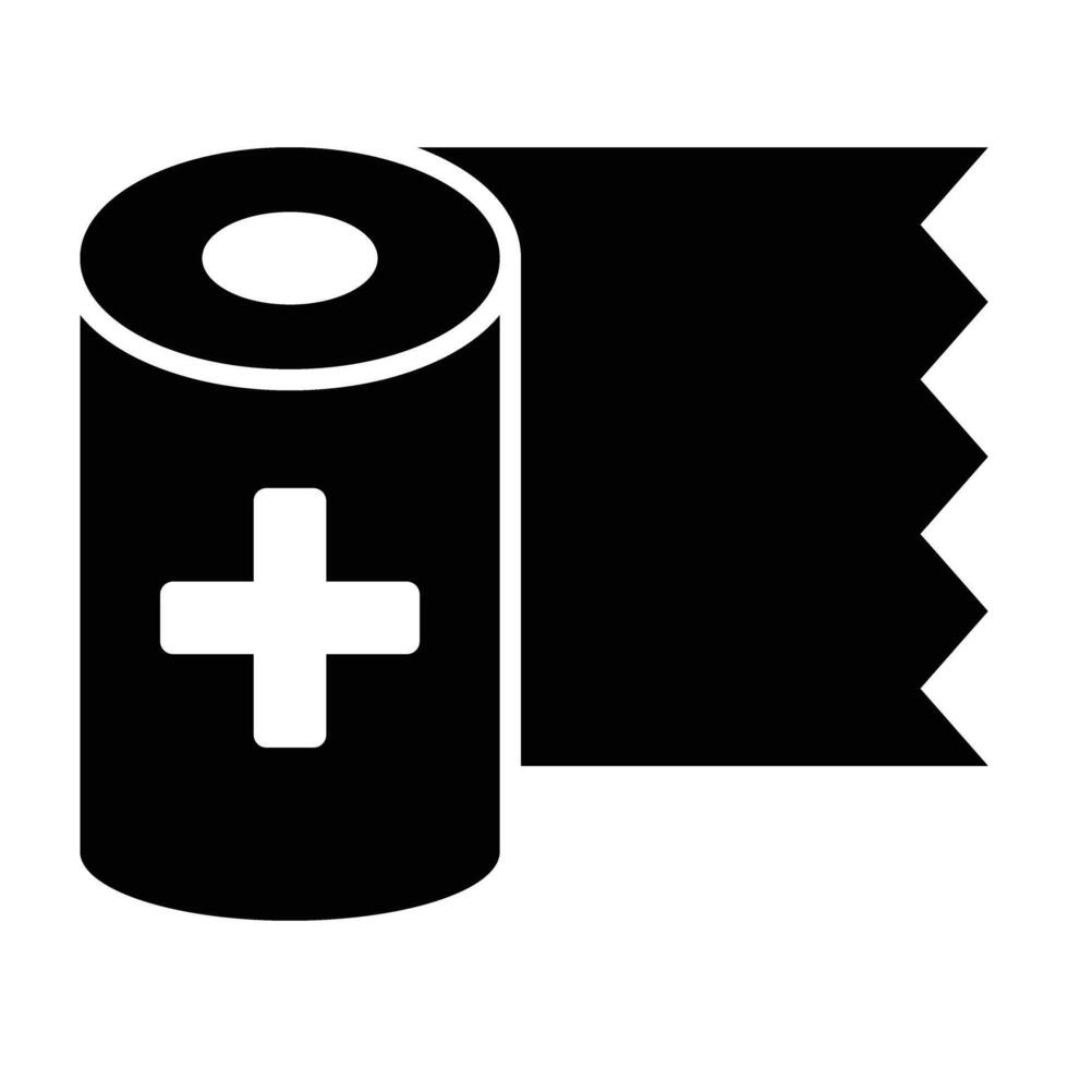 Bandage Glyph Icon Design vector