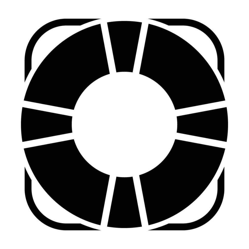Life Saver Glyph Icon Design vector