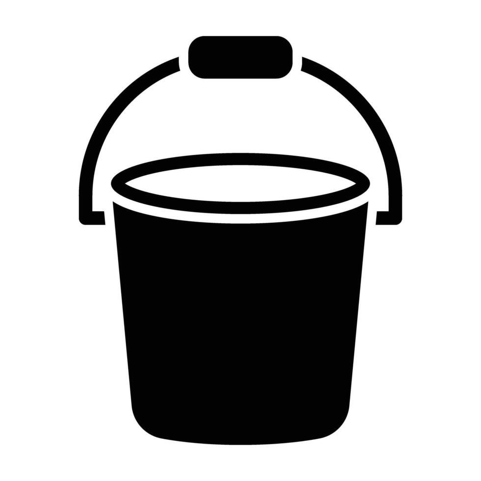 Bucket Glyph Icon Design vector