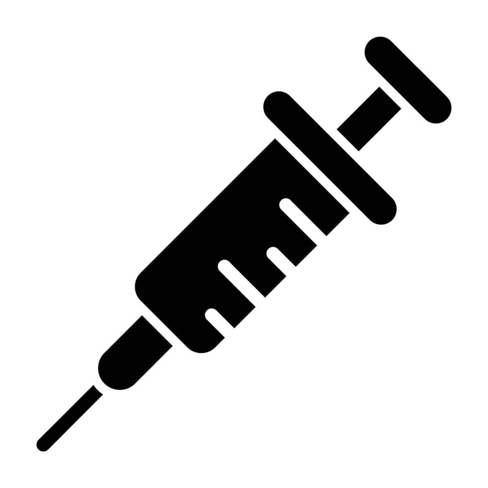 Injection Glyph Icon Design vector