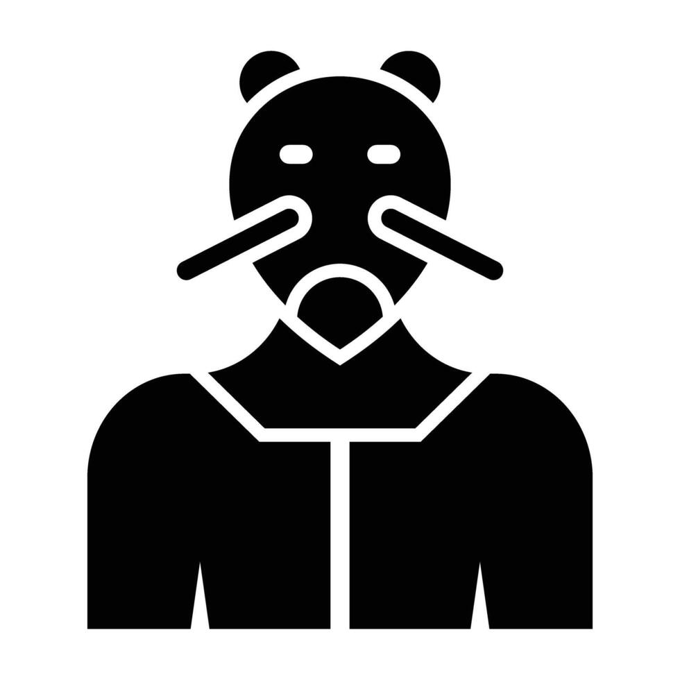 Rat Glyph Icon Design vector