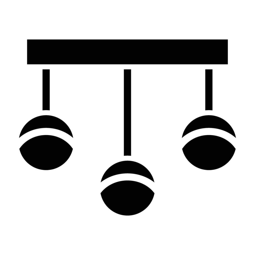 Lighting Glyph Icon Design vector
