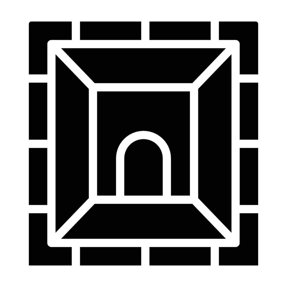 Hallway Glyph Icon Design vector