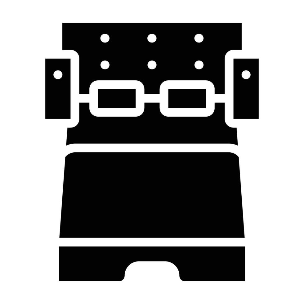 Sofa Bed Glyph Icon Design vector
