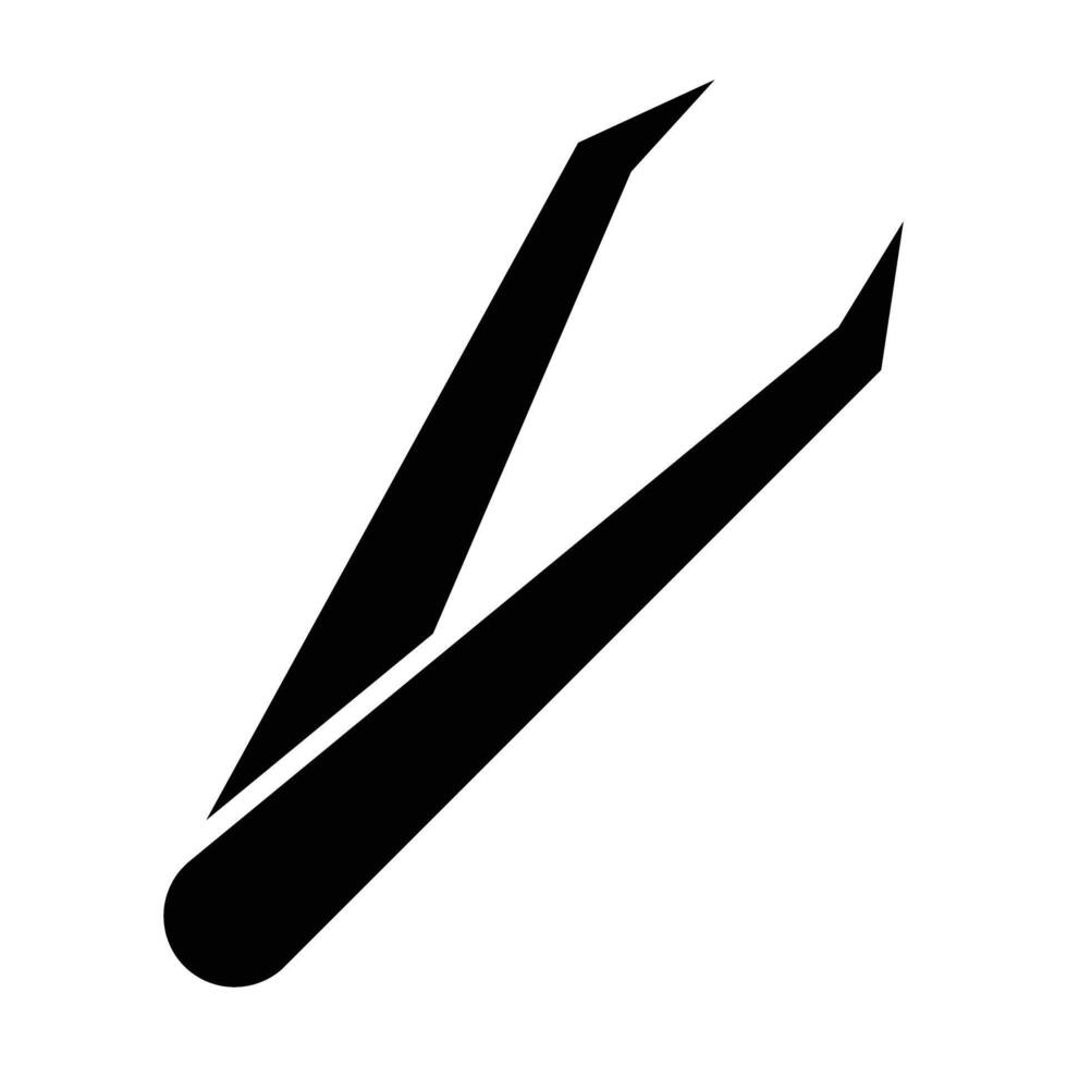 Tweezer Glyph Icon Design vector